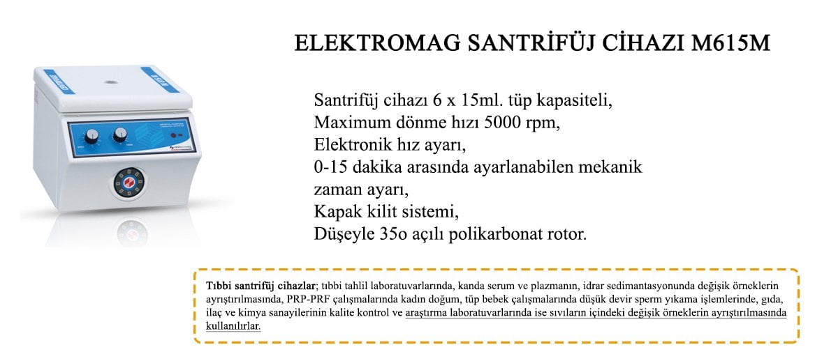 ELEKTROMAG SANTRİFÜJ CİHAZI M615M